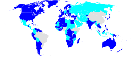 Карта мира со странами, принимающими МВУ