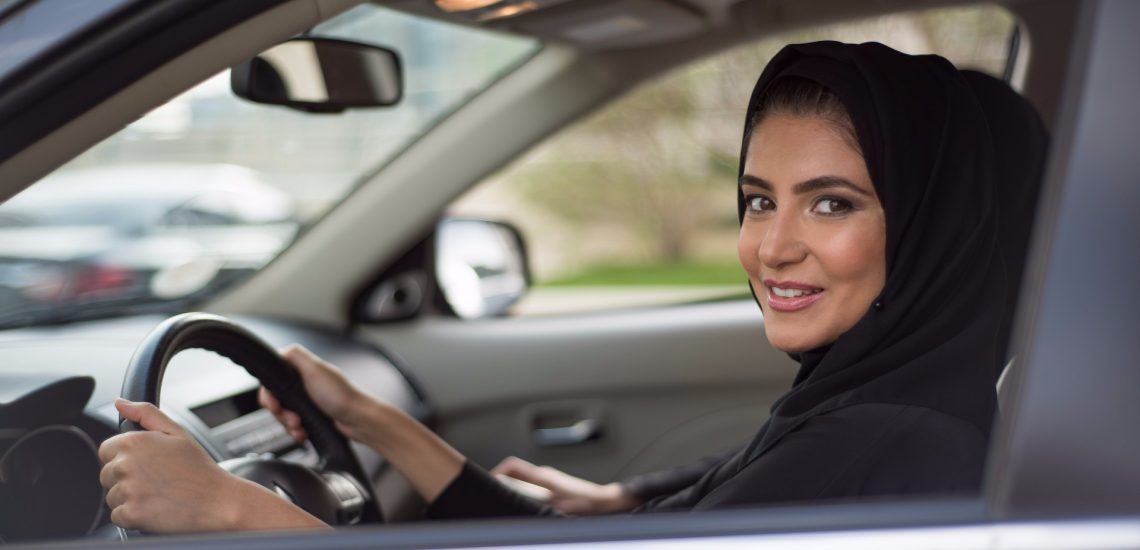 Weibliche Fahrer in Saudi-Arabien