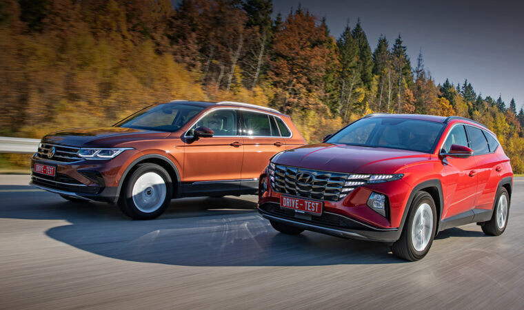 Hyundai Tucson vs Volkswagen Tiguan: 150-hobujõuliste linnamaasturite lahing