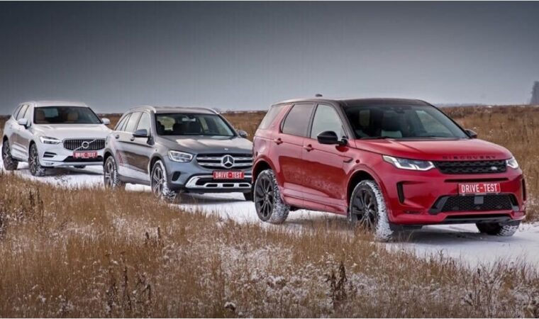 Land Rover Discovery Sport pret Mercedes GLC pret Volvo XC60: Kurš prēmijas krosovers uzvar?