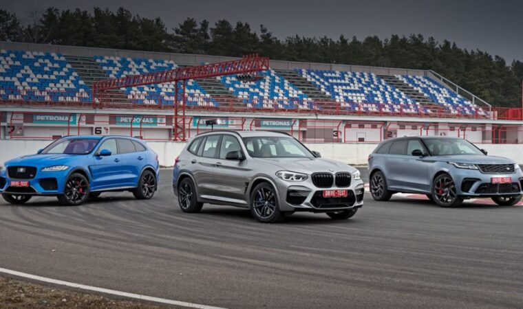 BMW X3 M vs Jaguar F-Pace SVR vs Range Rover Velar SVA: Il-Qawwa tal-V8 Tiltaqa' mal-Preċiżjoni tal-V6